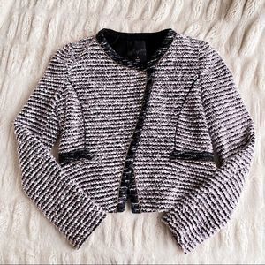 McGinn Pink Lisette Cropped Tweed Jacket Blazer